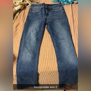 Aeropostale Women's Straight Leg Blue Jeans